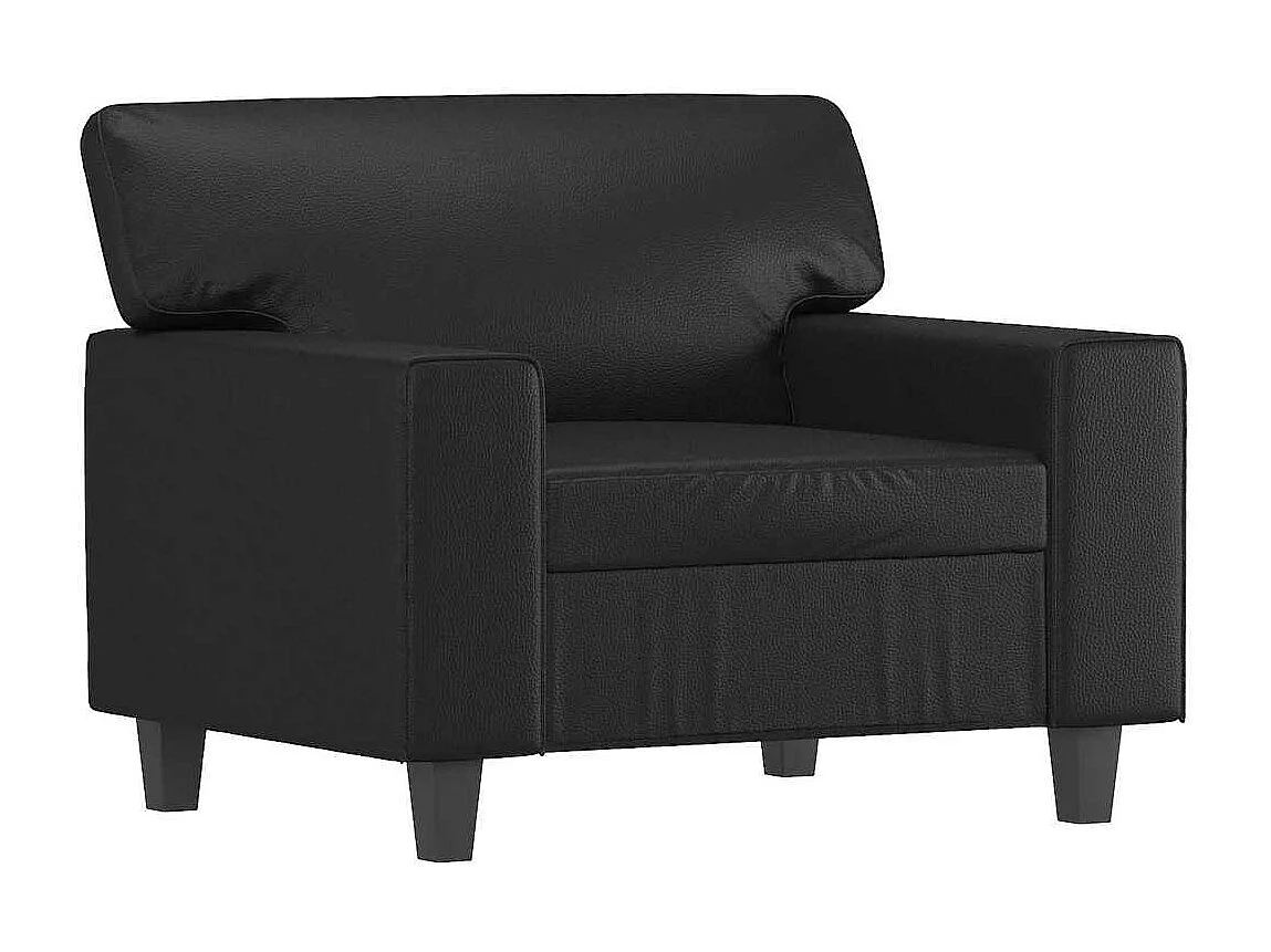 Sessel Schwarz 60 cm Kunstleder