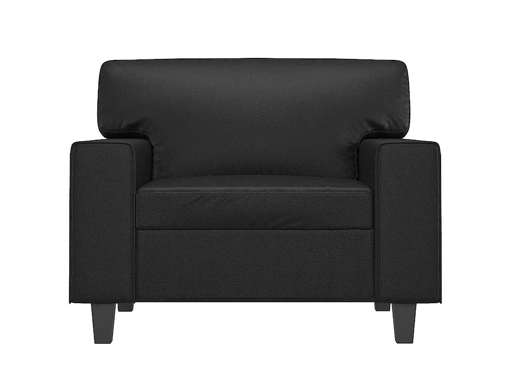 Sessel Schwarz 60 cm Kunstleder