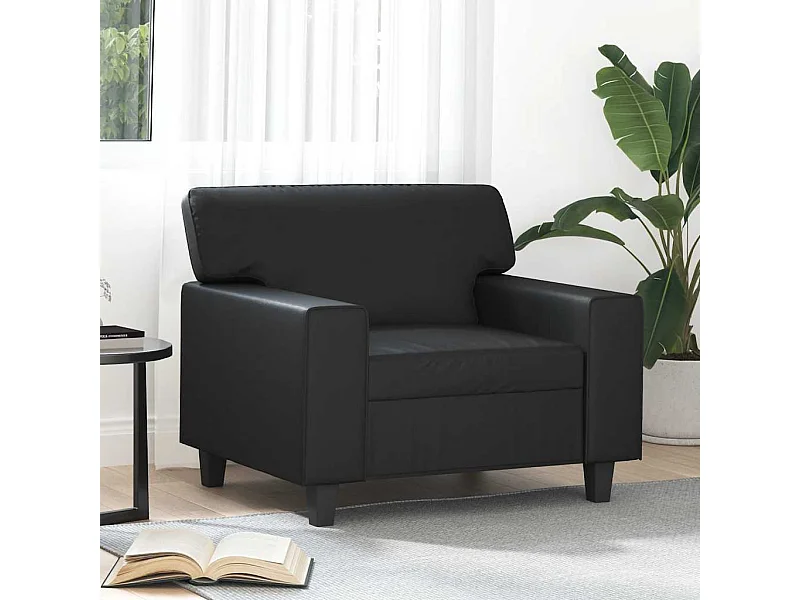 Fauteuil Noir 60 cm Similicuir