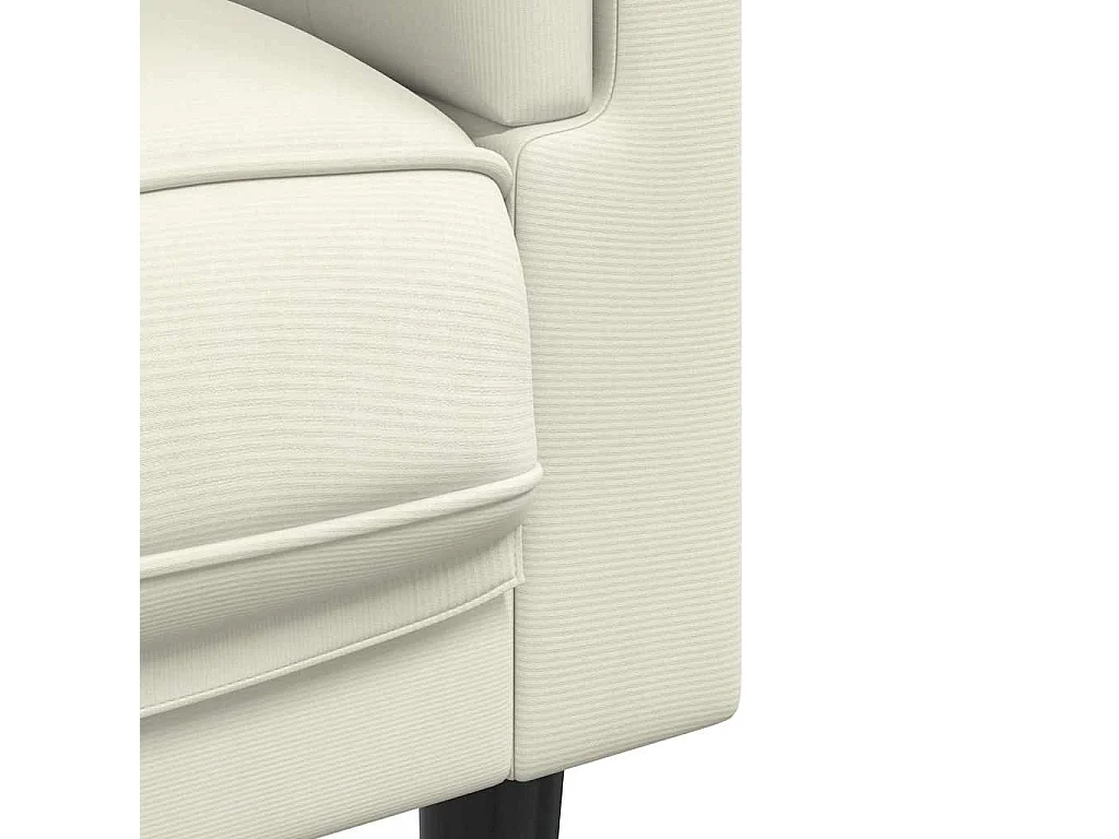 Sofa mit Kissen 2-Sitzer Creme Samt