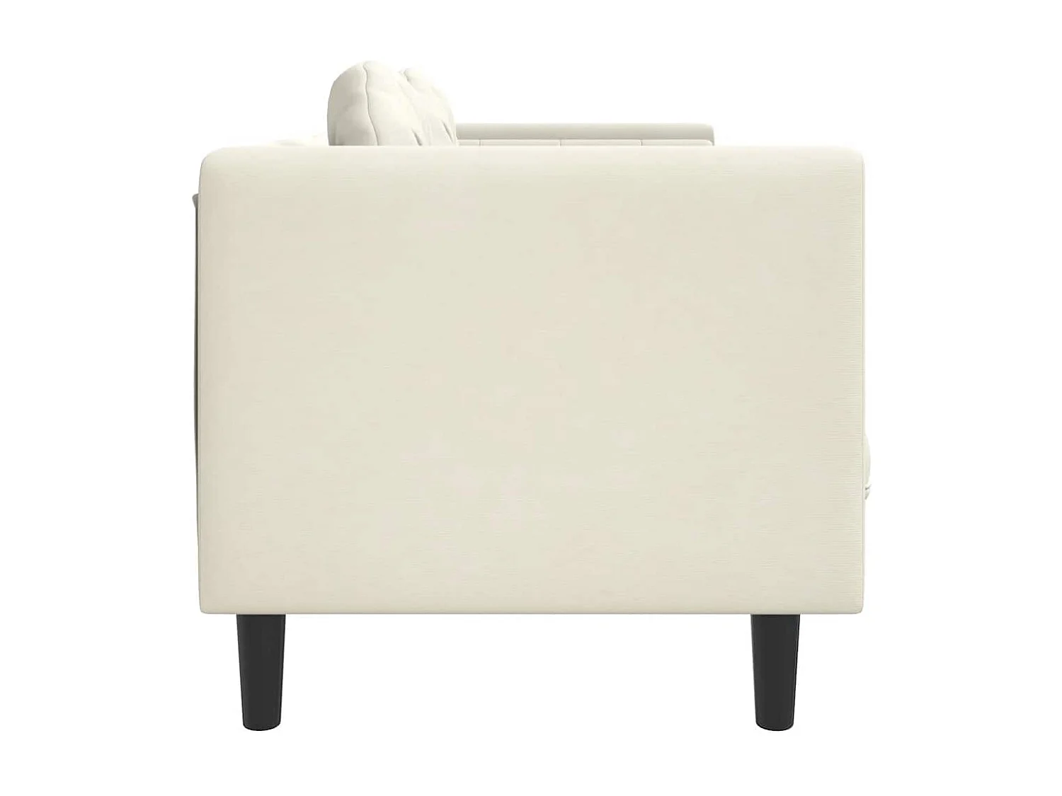 Canapé avec coussins 2 places crème velours