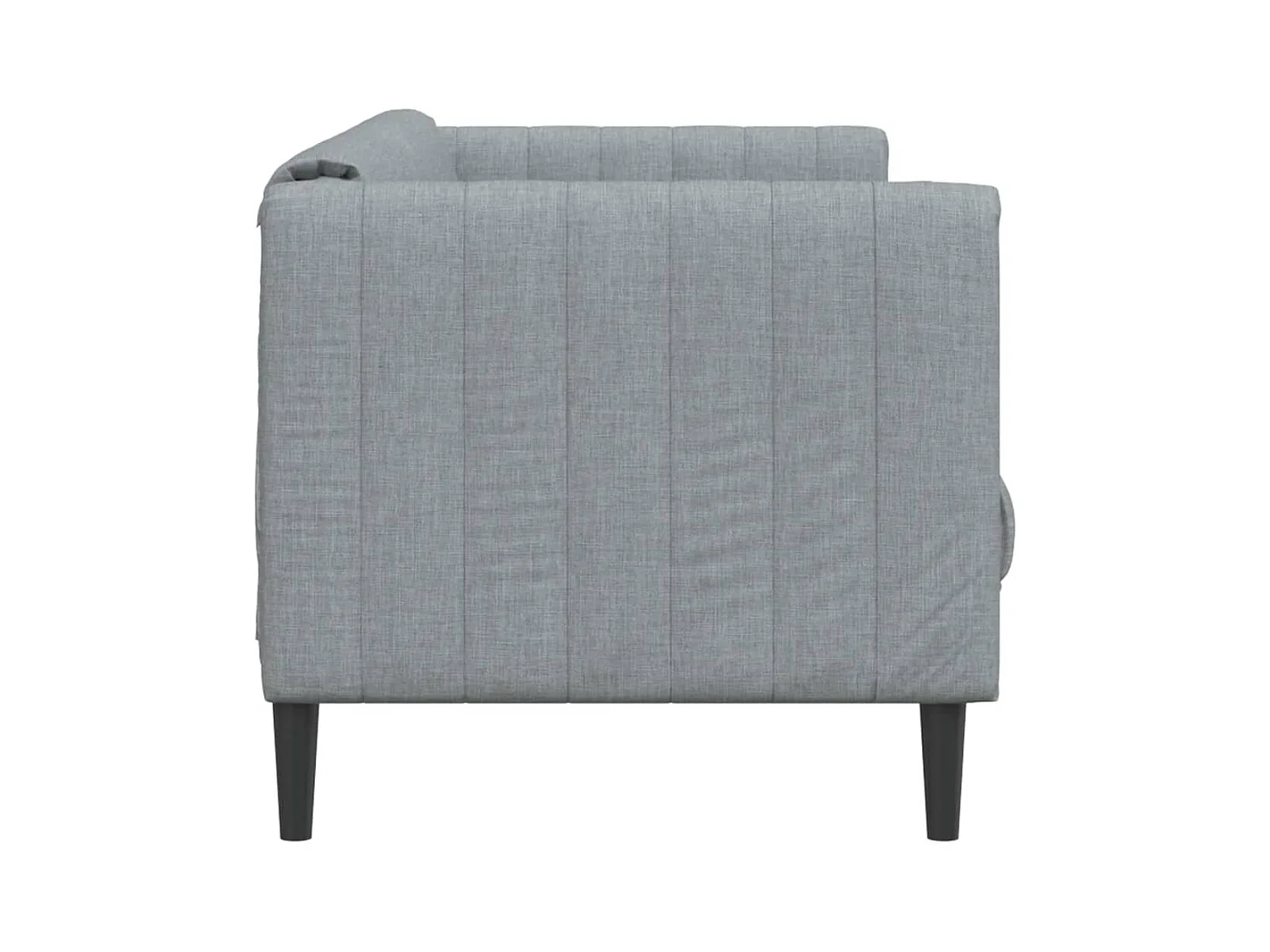 Sofa 2-Sitzer Hellgrau Stoff