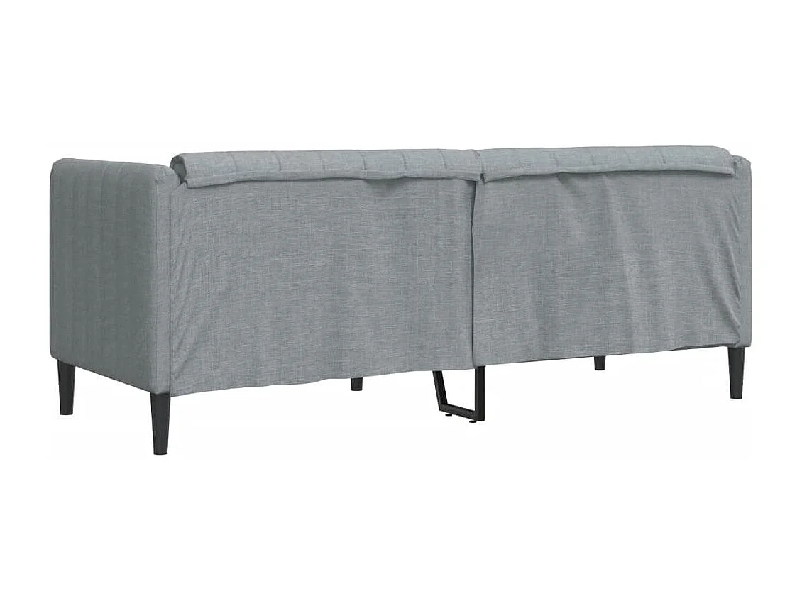 Sofa 2-Sitzer Hellgrau Stoff