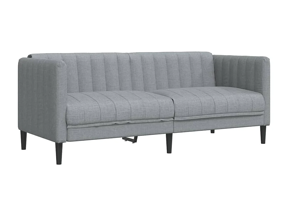 Sofa 2-Sitzer Hellgrau Stoff