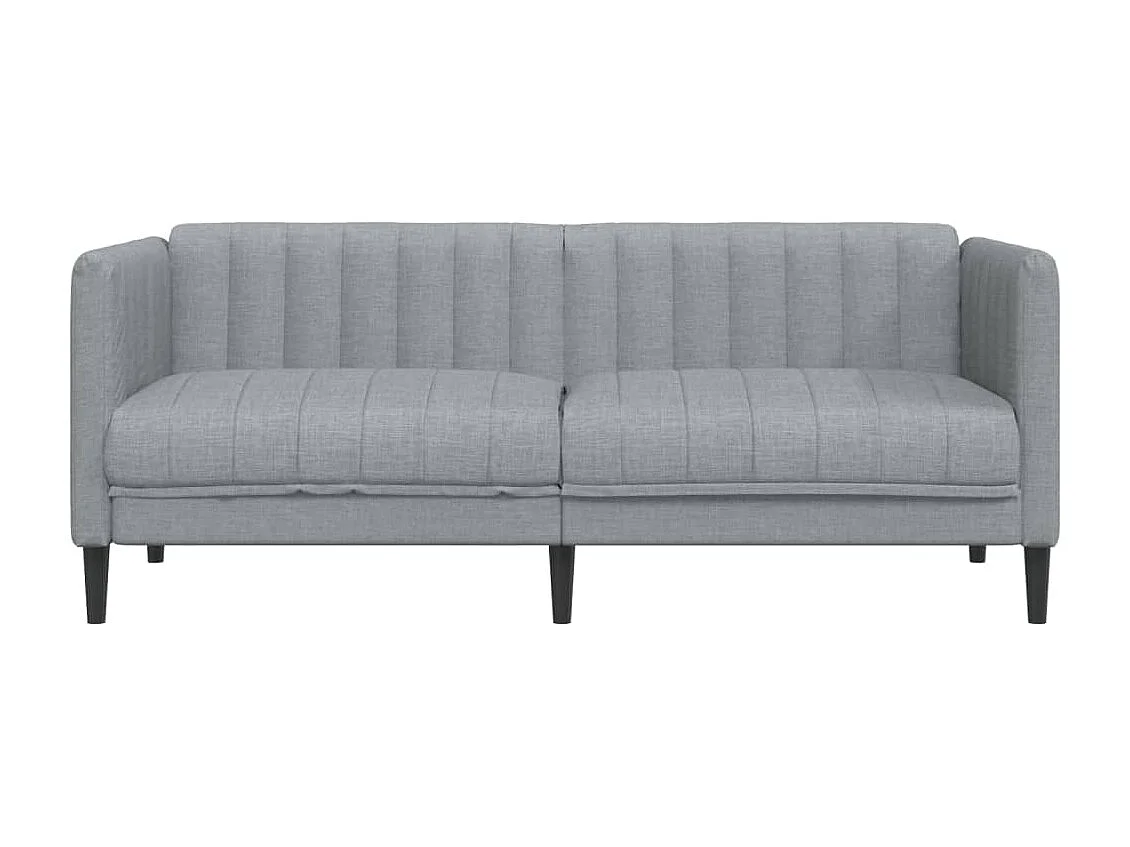 Sofa 2-Sitzer Hellgrau Stoff
