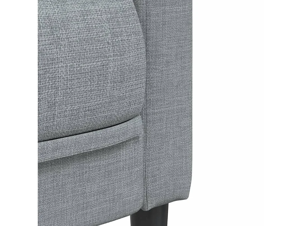 Sofa 2-Sitzer Hellgrau Stoff