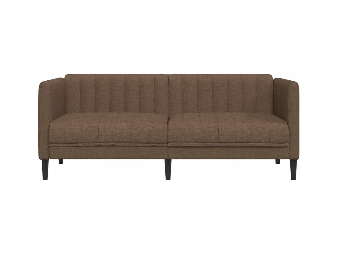 Sofá de 2 lugares camurça artificial castanho