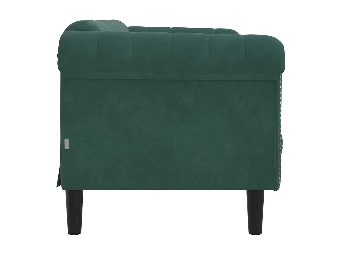 Canapé 2 places vert foncé velours
