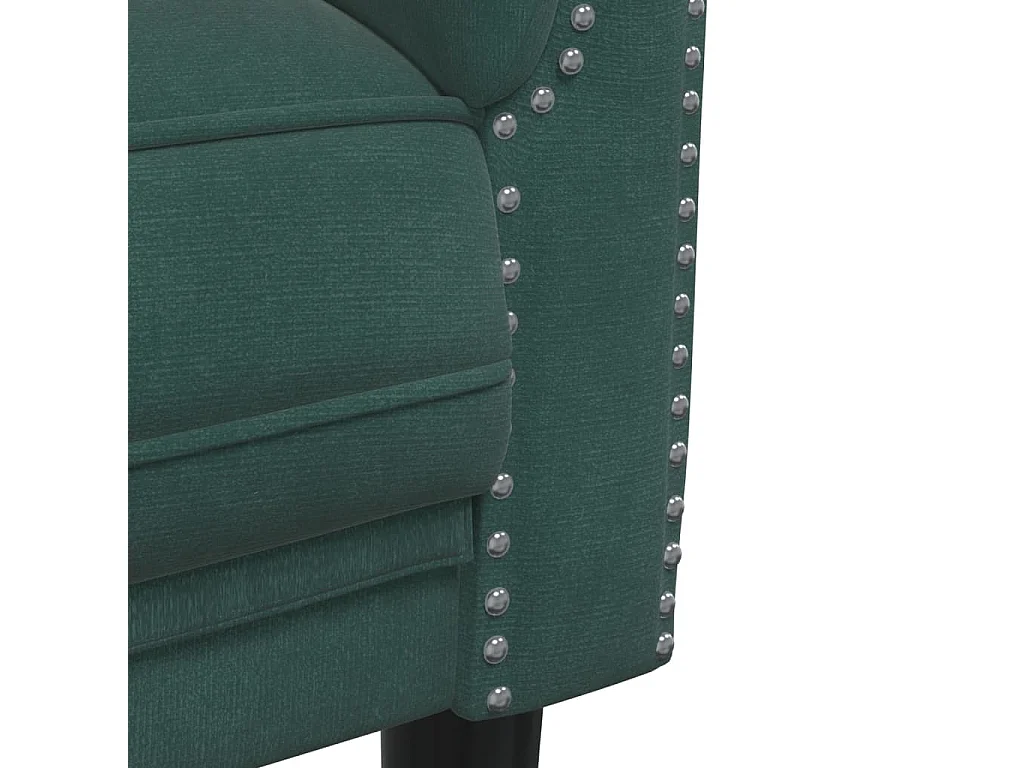 Canapé 2 places vert foncé velours