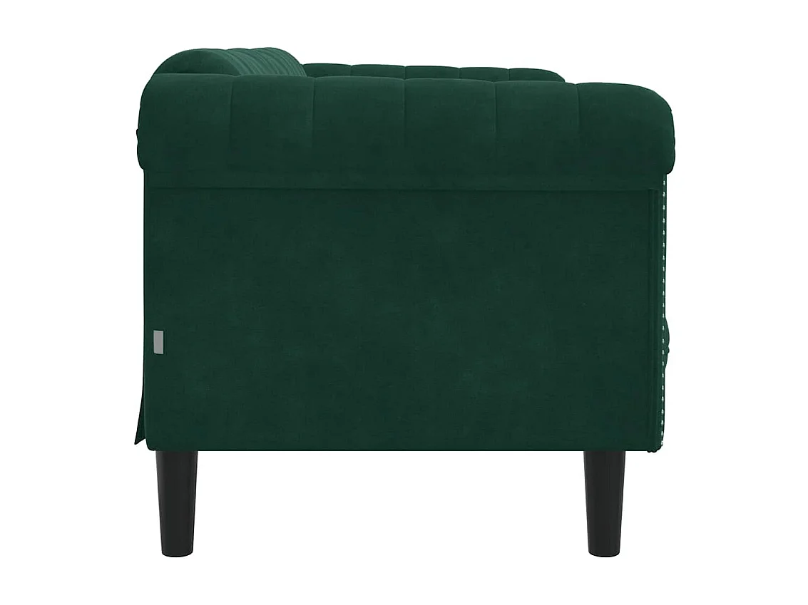 Bank 2-zits fluweel donkergroen