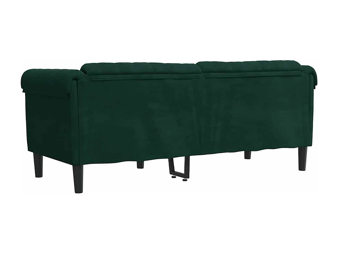 Bank 2-zits fluweel donkergroen