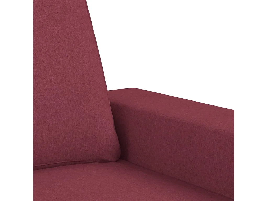 Ensemble de canapés 2 pcs rouge bordeaux tissu
