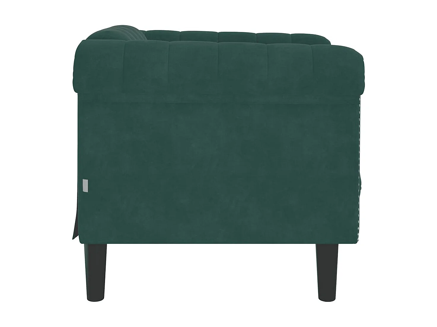 Fauteuil vert foncé velours