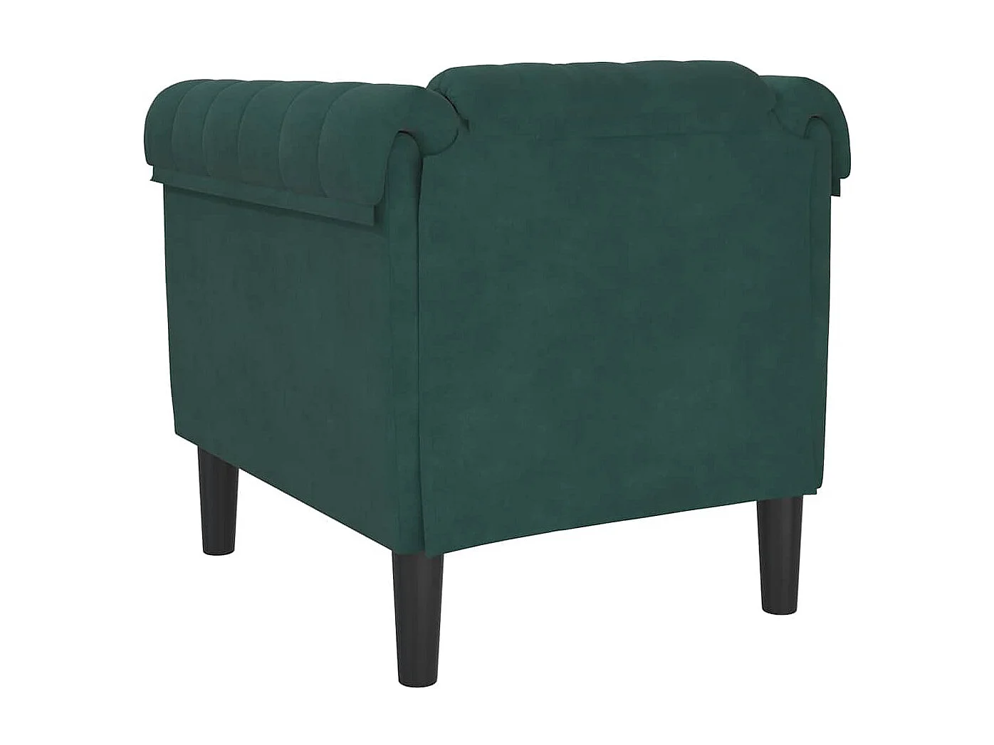 Fauteuil vert foncé velours