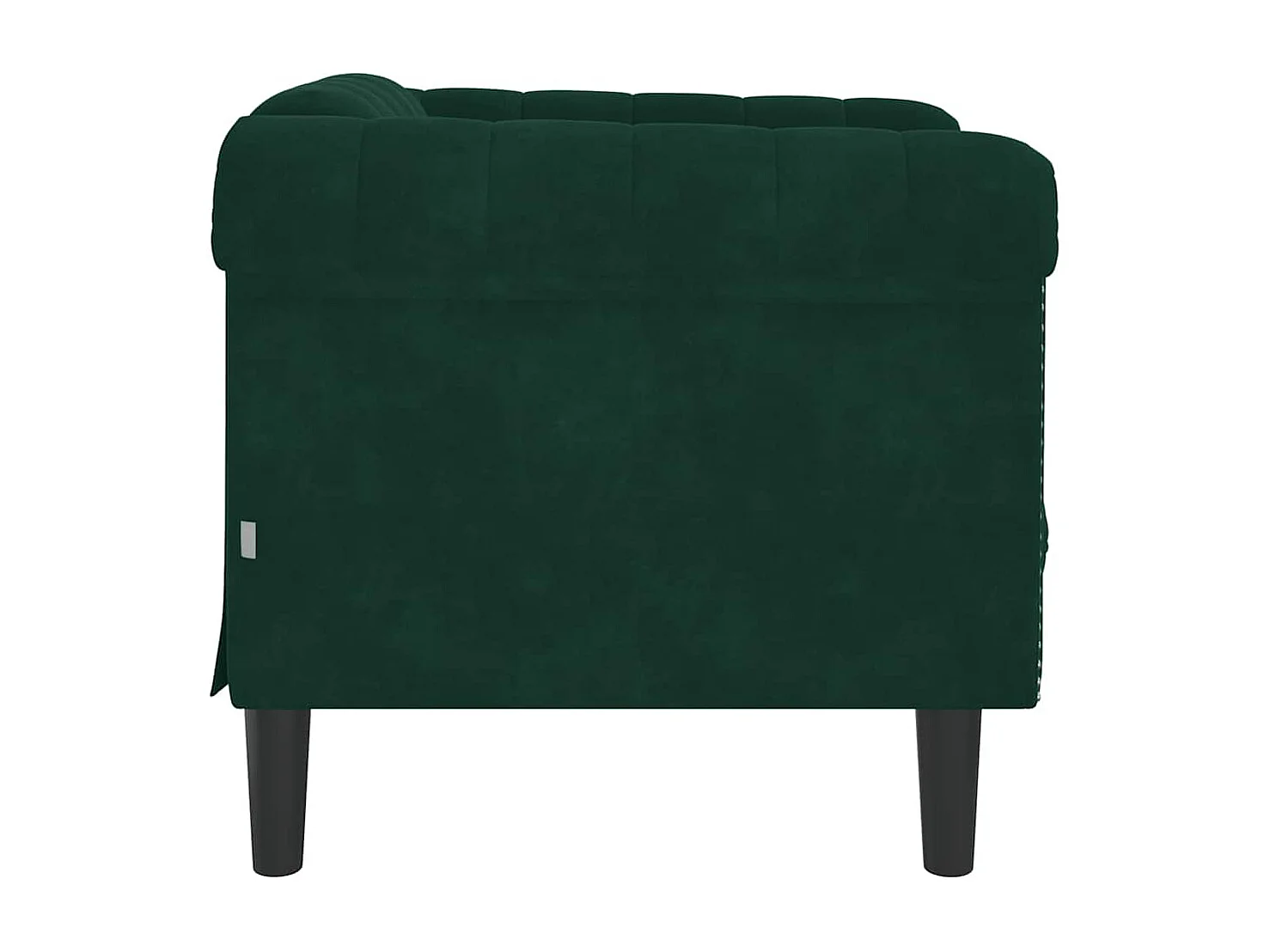 Fauteuil vert foncé velours