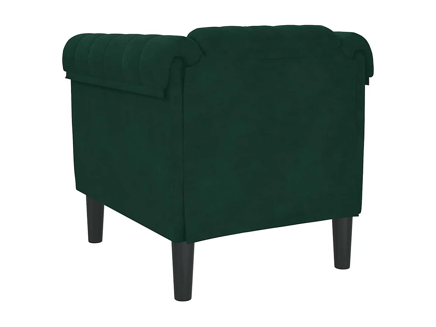 Fauteuil vert foncé velours