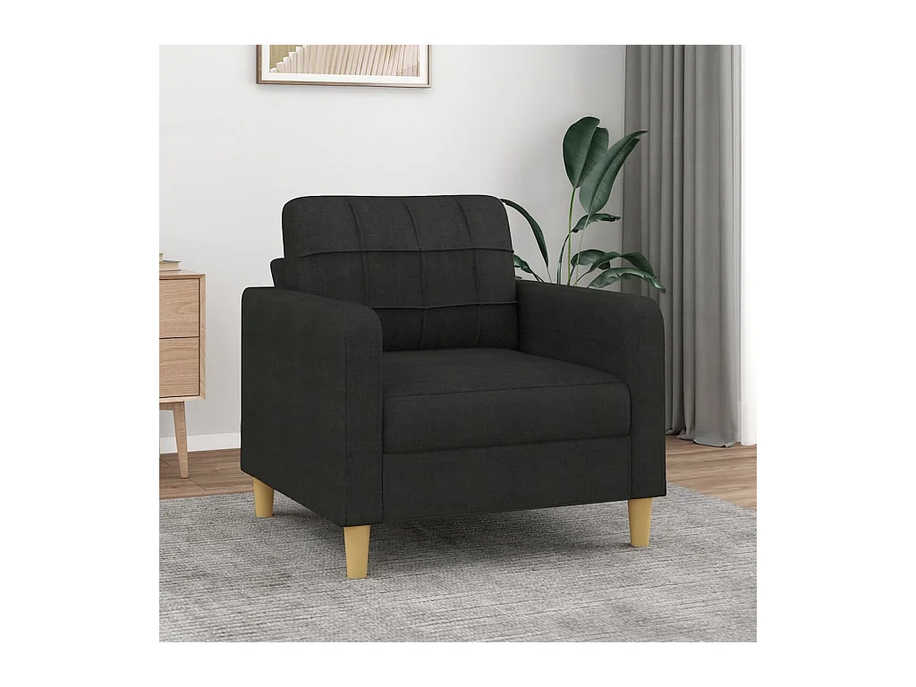 Fauteuil Noir 60 cm Tissu