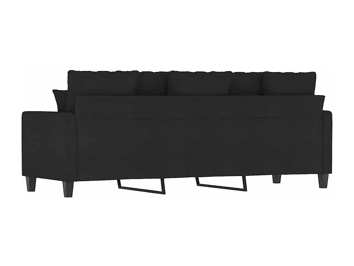 3-Sitzer-Sofa Schwarz 180 cm Stoff