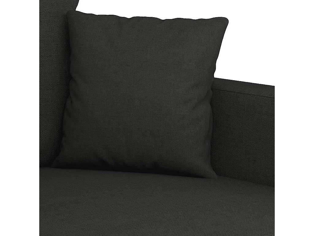 Canapé à 3 places Noir 180 cm Tissu