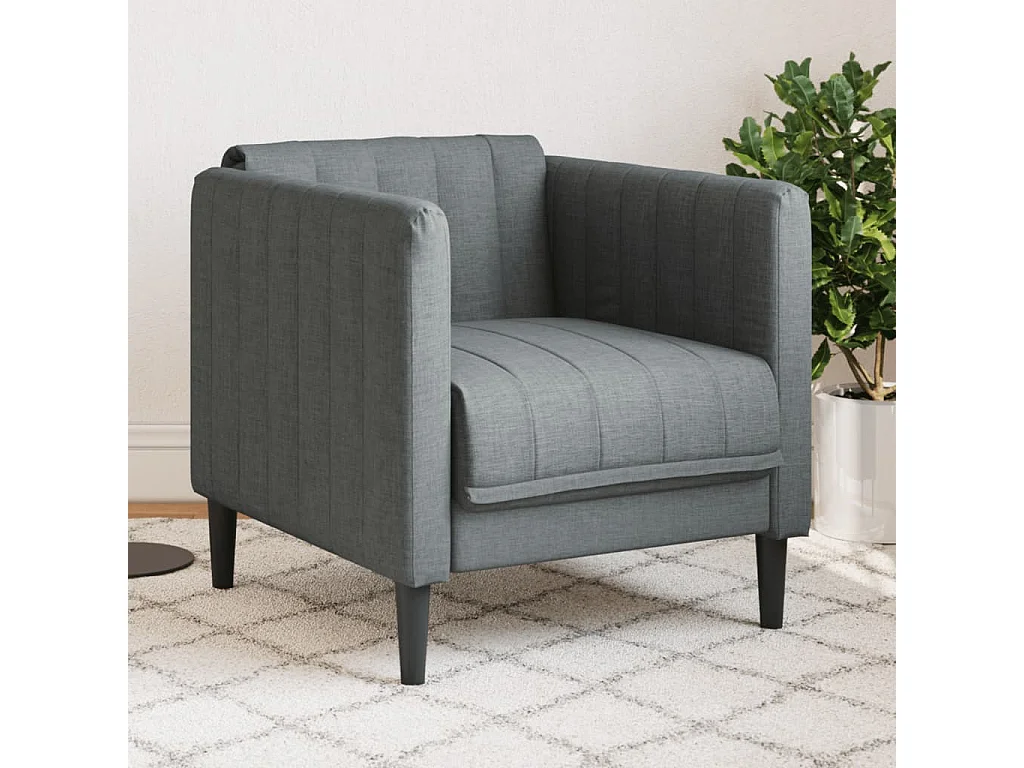Fauteuil gris foncé tissu