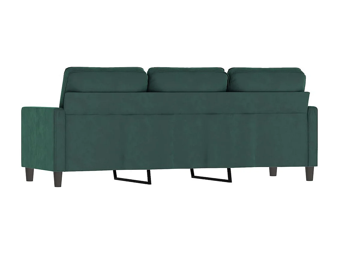 Canapé à 3 places Vert foncé 180 cm Velours