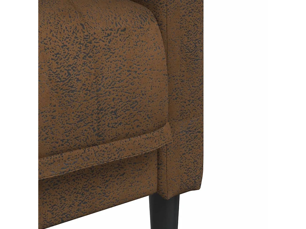 Fauteuil marron similicuir daim