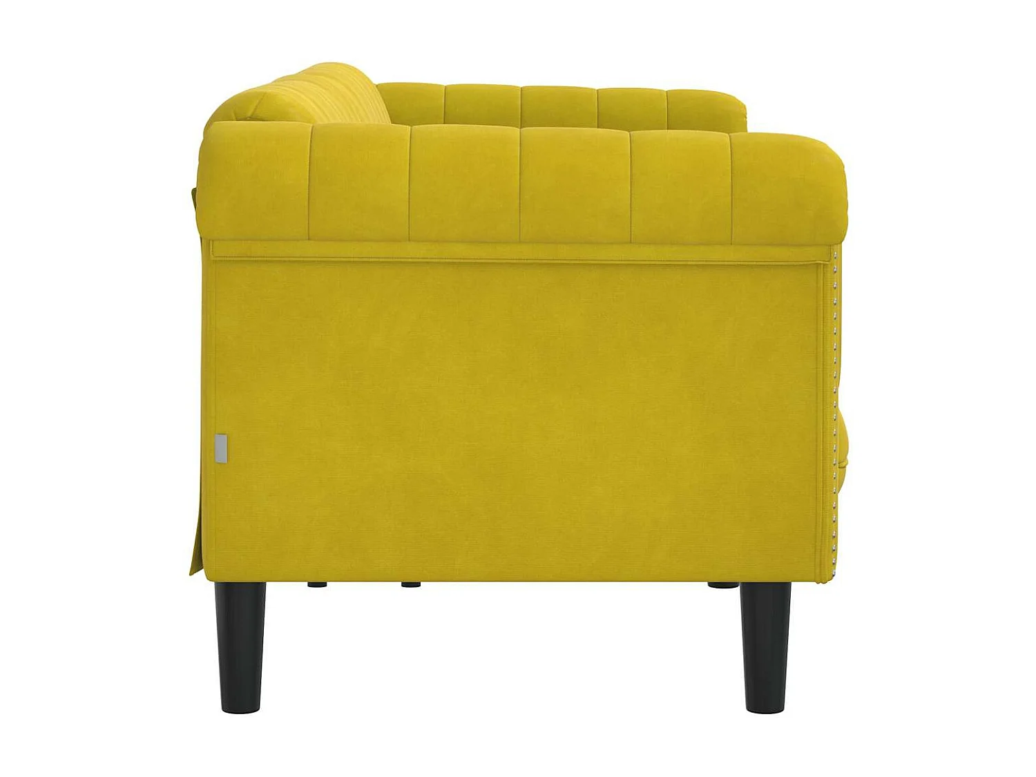 Sofa 3-Sitzer Gelb Samt