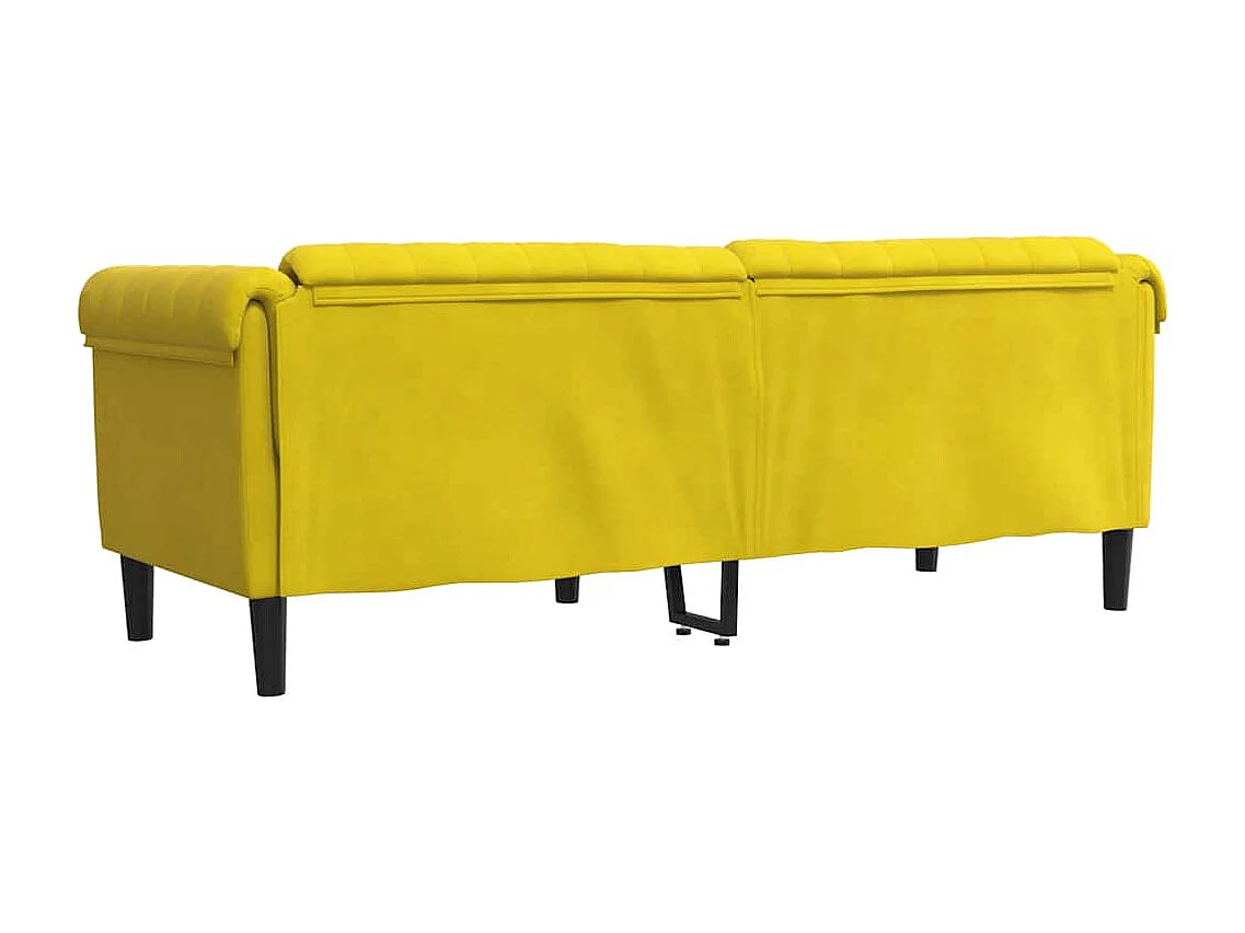 Sofa 3-Sitzer Gelb Samt