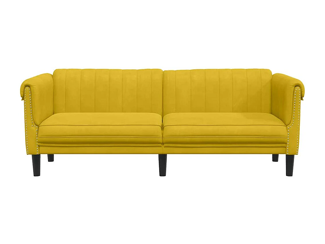 Sofa 3-Sitzer Gelb Samt