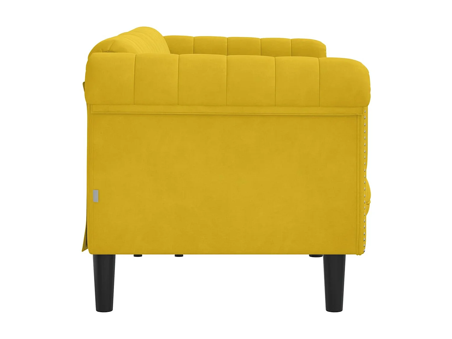 Sofa 3-Sitzer Gelb Samt