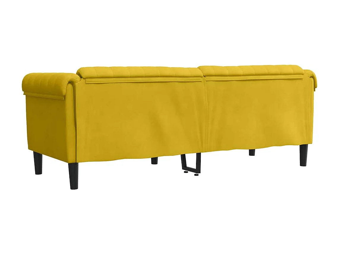 Sofa 3-Sitzer Gelb Samt