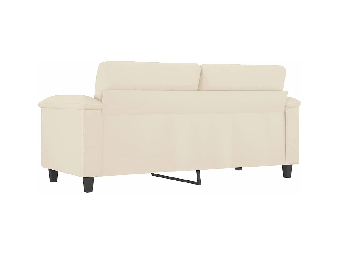 Canapé à 2 places Beige 140 cm Tissu microfibre
