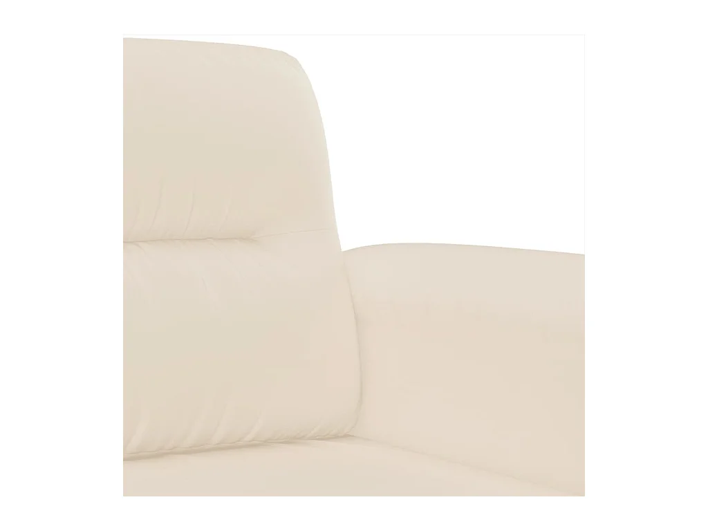 Canapé à 2 places Beige 140 cm Tissu microfibre