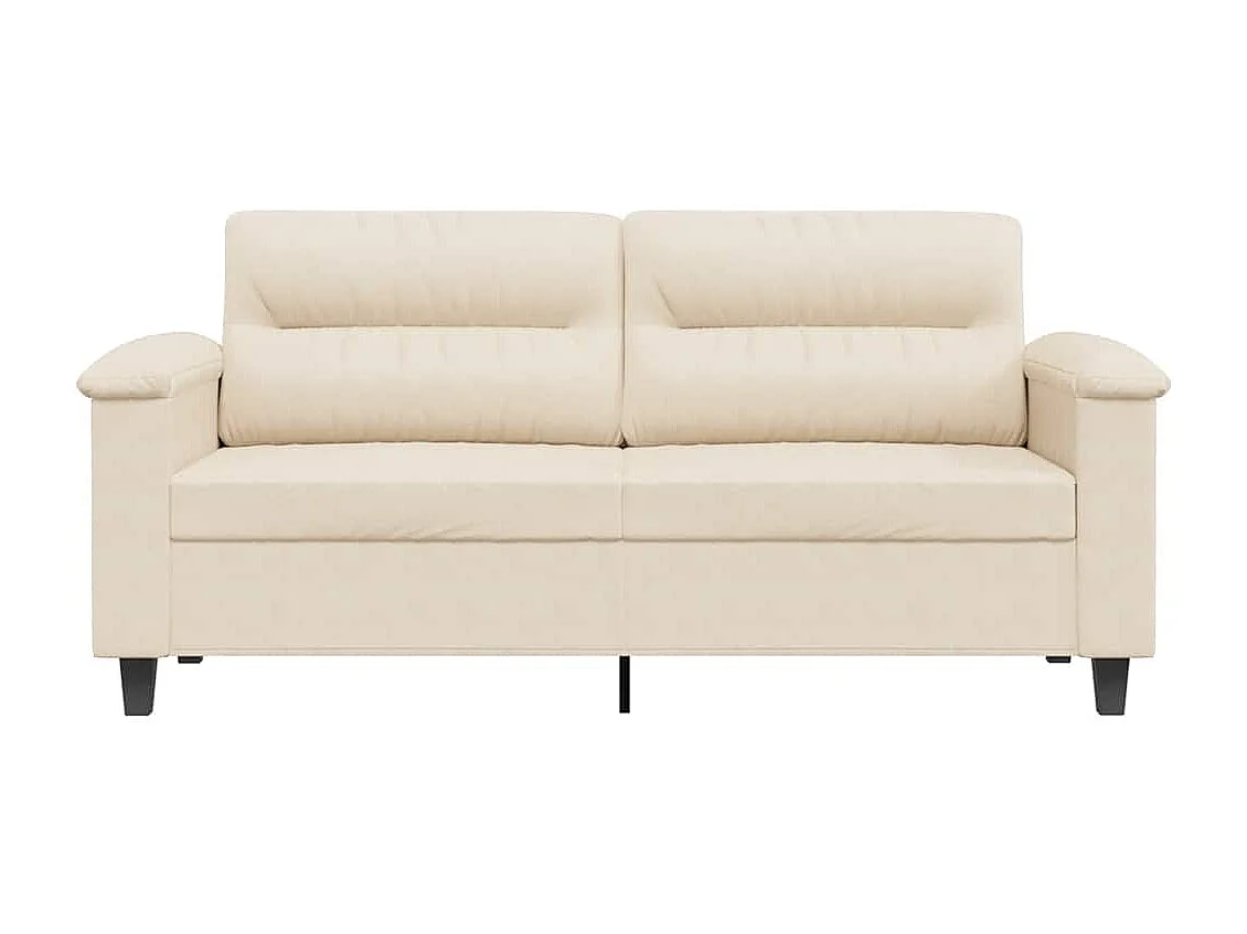 2-Sitzer-Sofa Beige 140 cm Mikrofasergewebe