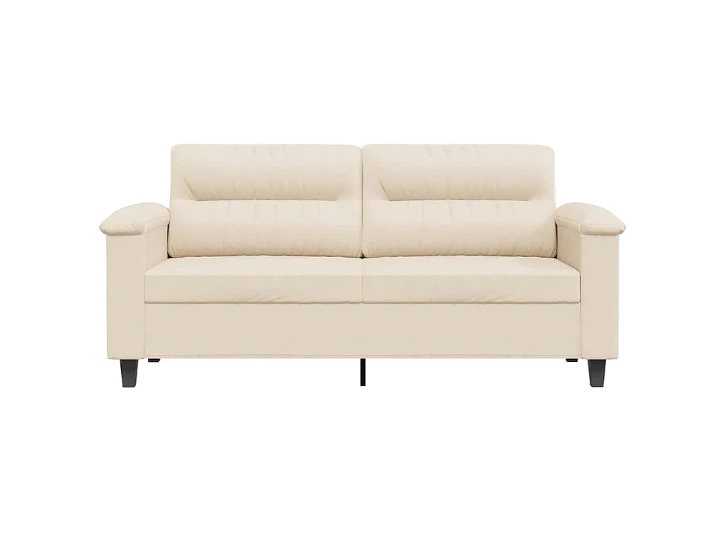 Canapé à 2 places Beige 140 cm Tissu microfibre