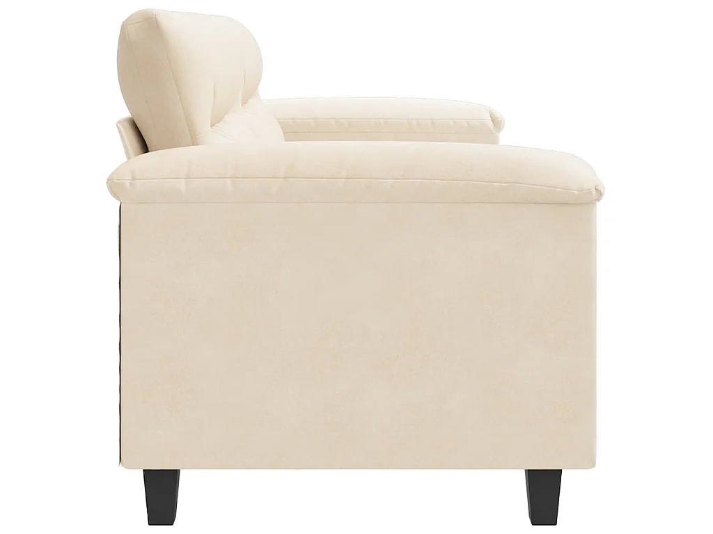 Canapé à 2 places Beige 140 cm Tissu microfibre