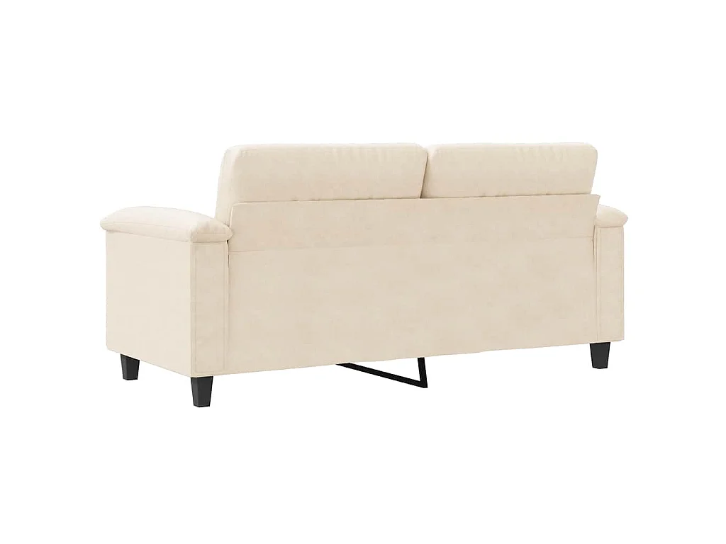 Canapé à 2 places Beige 140 cm Tissu microfibre