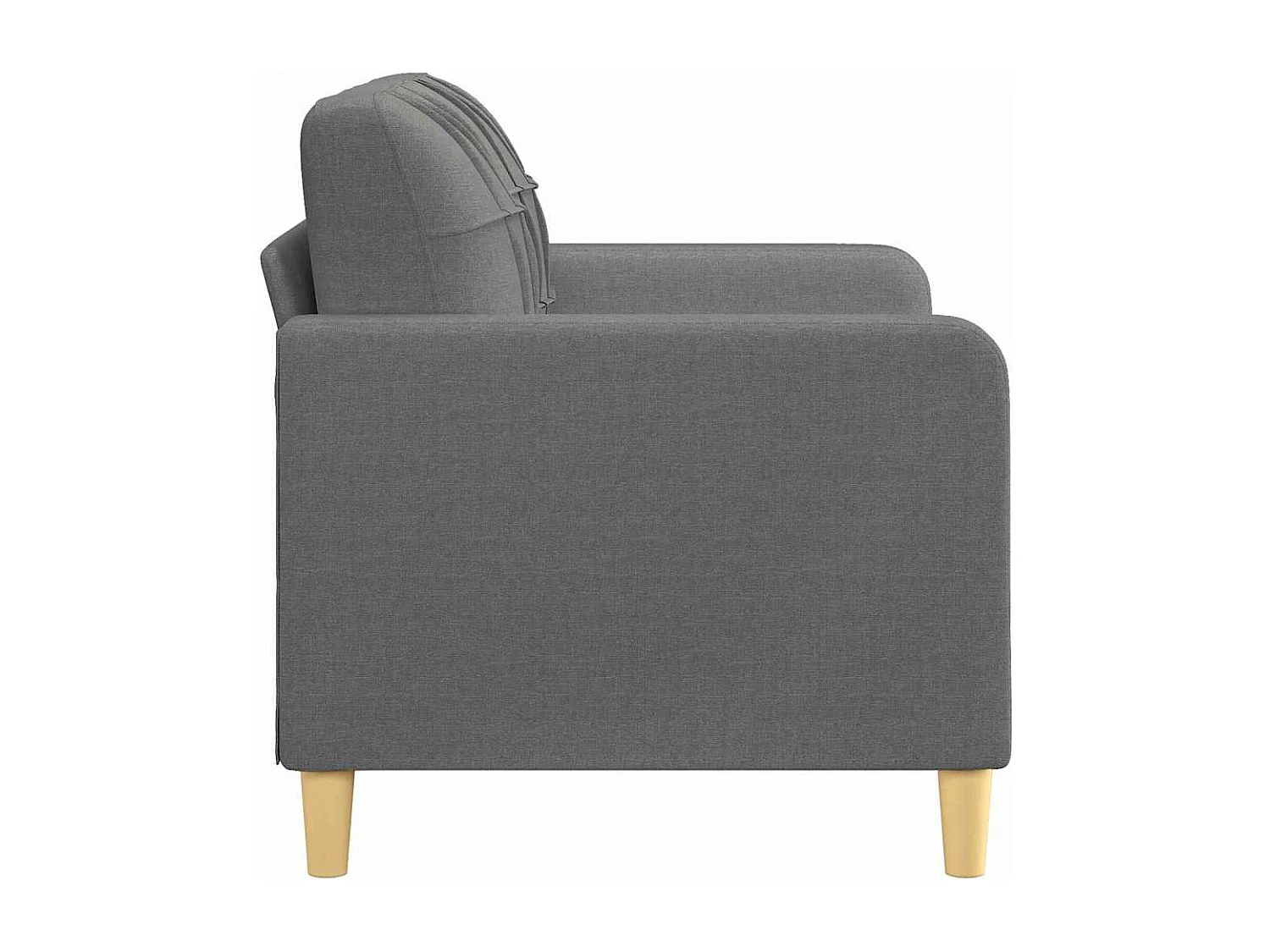 2-Sitzer-Sofa Dunkelgrau 120 cm Stoff