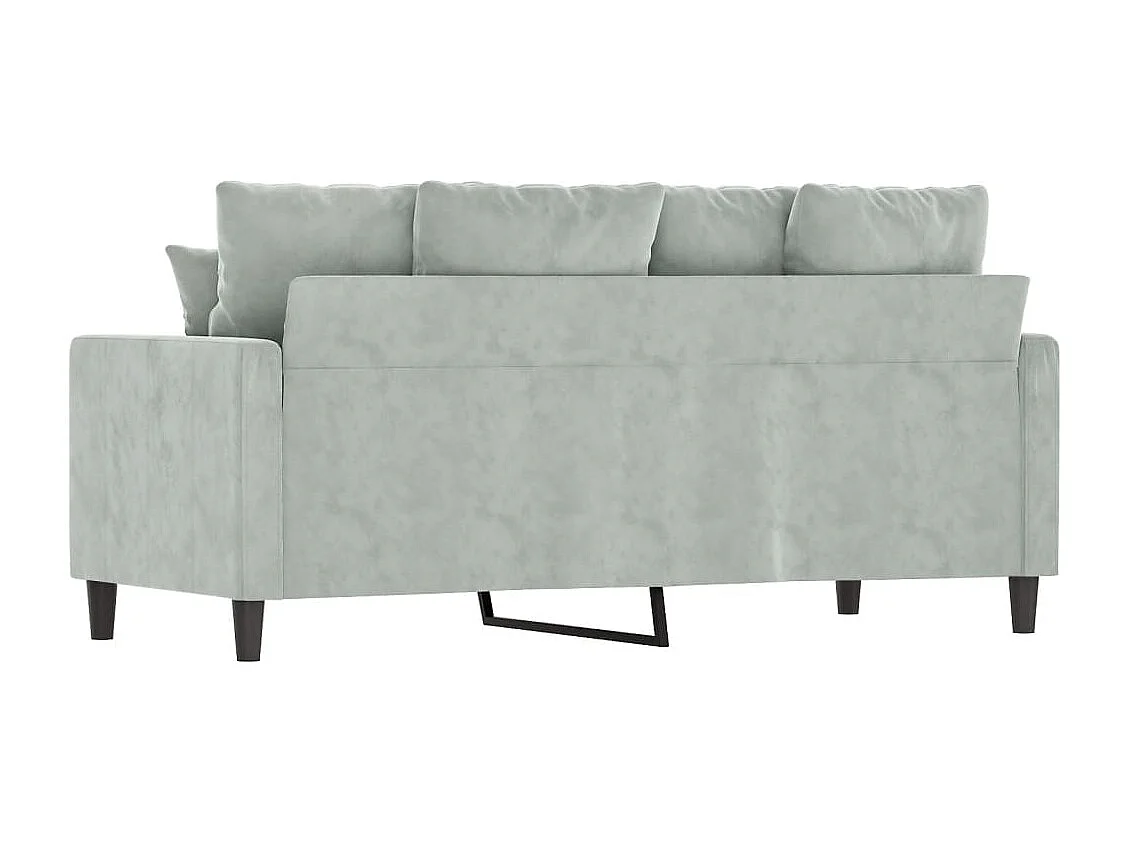 Tweezitsbank 140 cm fluweel lichtgrijs