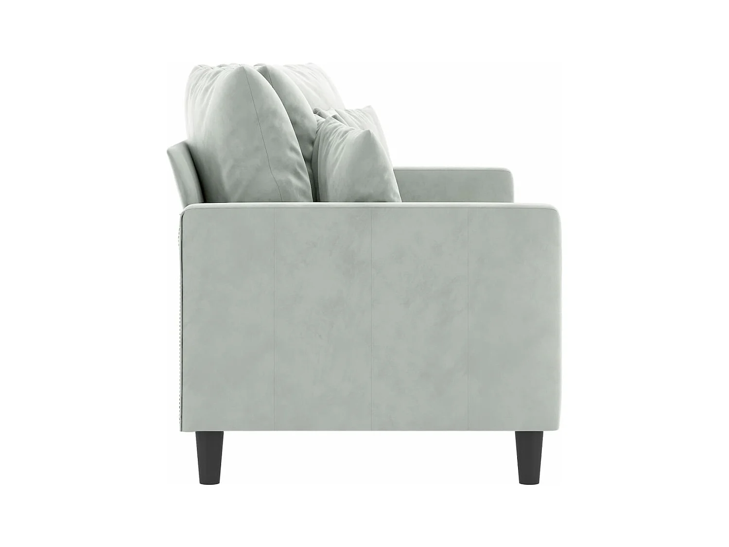 Canapé à 2 places Gris clair 140 cm Velours