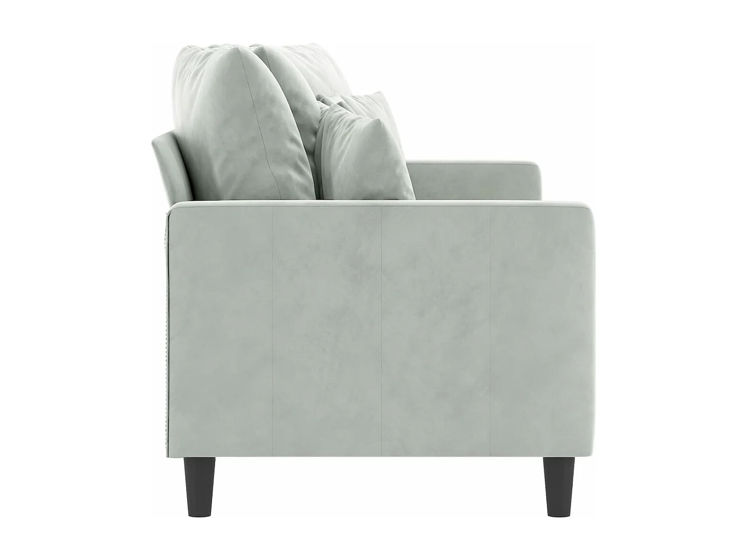 2-Sitzer-Sofa Hellgrau 140 cm Samt