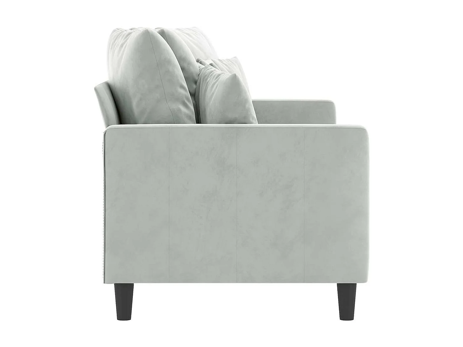 Tweezitsbank 140 cm fluweel lichtgrijs