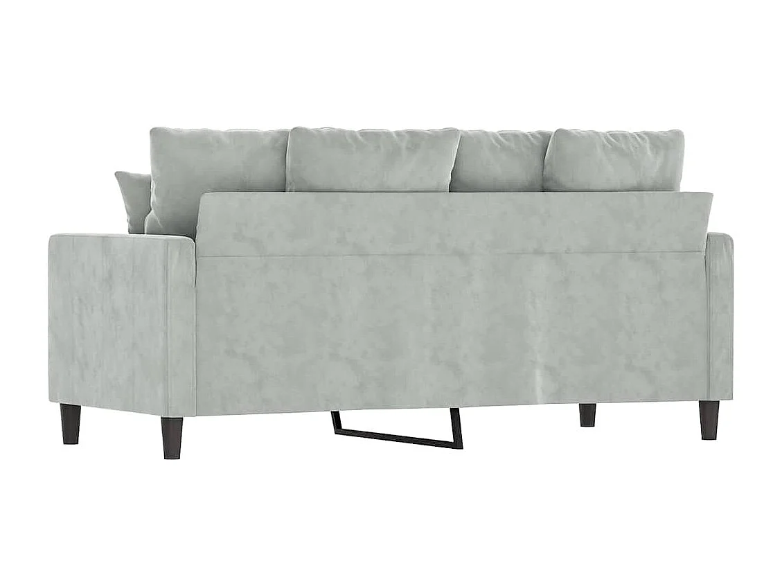 Tweezitsbank 140 cm fluweel lichtgrijs