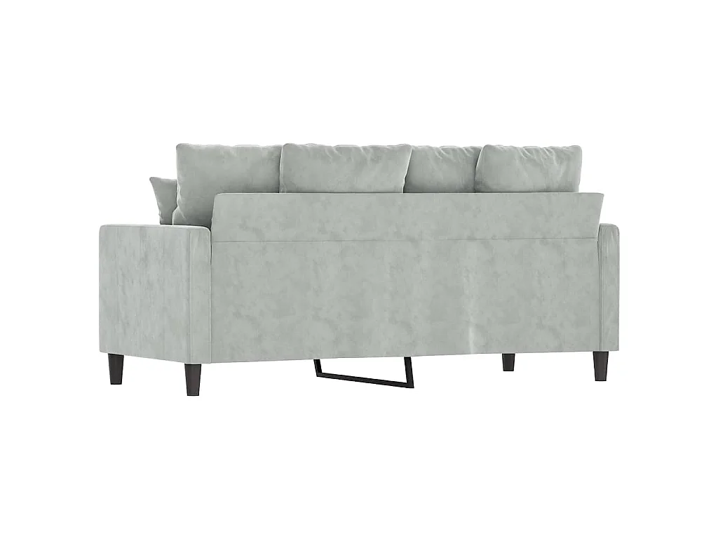 Sofá de 2 lugares 140 cm veludo cinza-claro