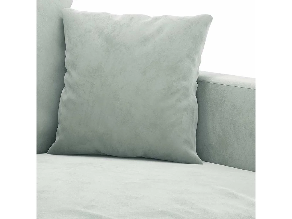 Sofá de 2 lugares 140 cm veludo cinza-claro