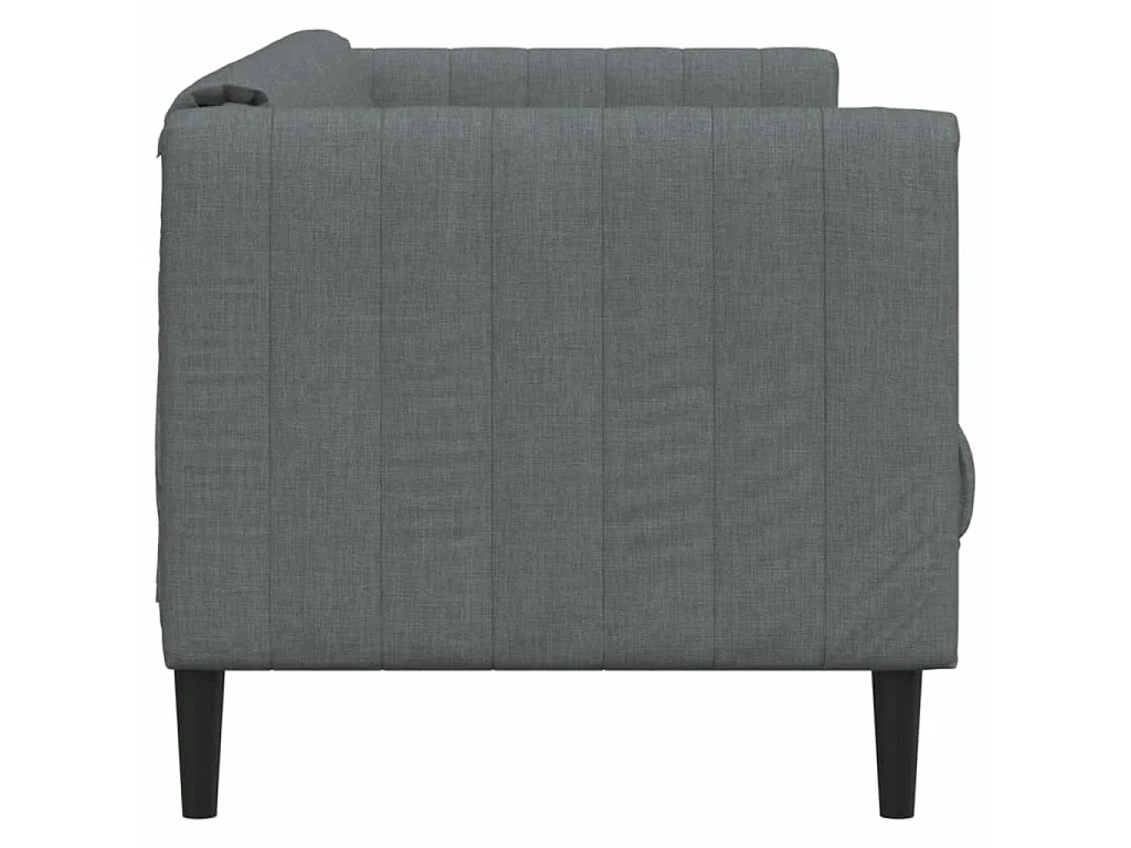 Sofá de 3 plazas tela gris oscuro