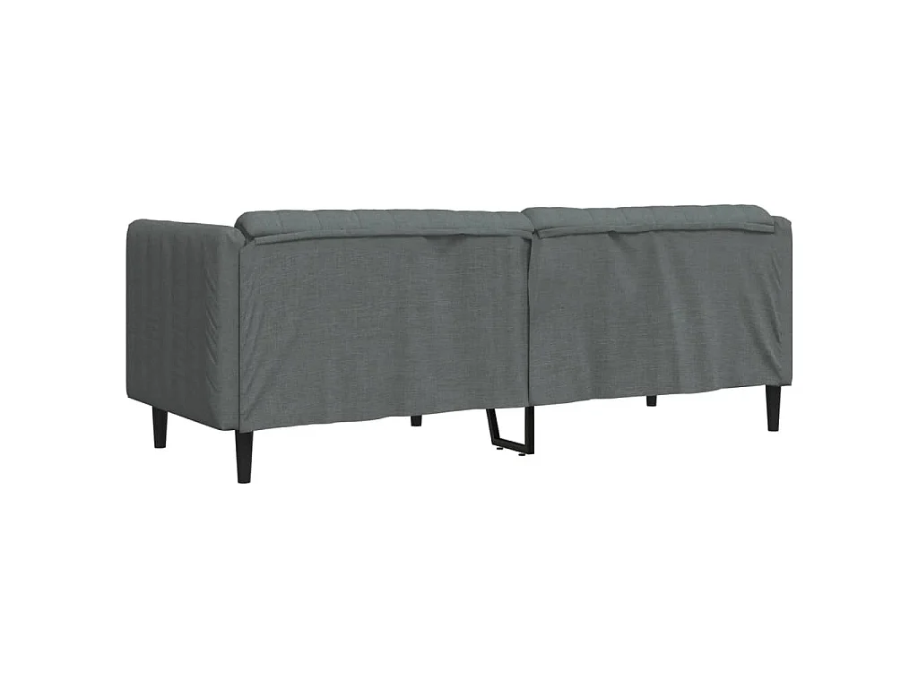 Canapé à 3 places gris foncé tissu