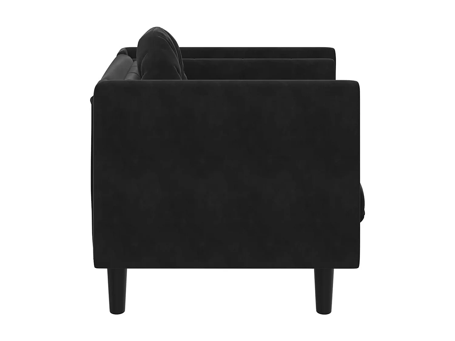 Fauteuil avec coussin noir velours