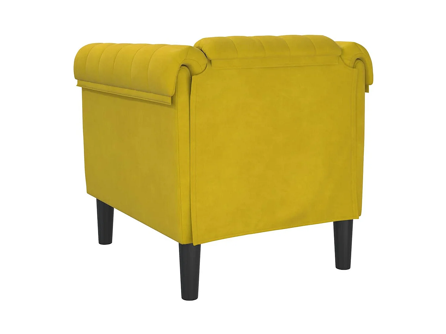 Fauteuil jaune velours