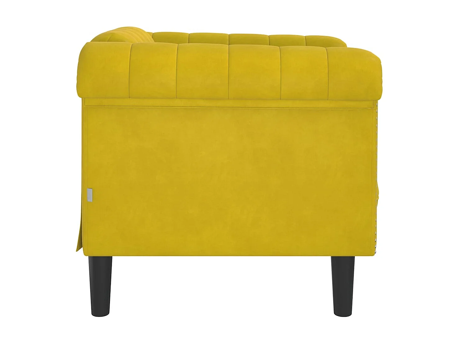 Fauteuil jaune velours